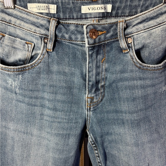 Vigoss Women's Blue Distressed Jeans - Picture 2 of 6